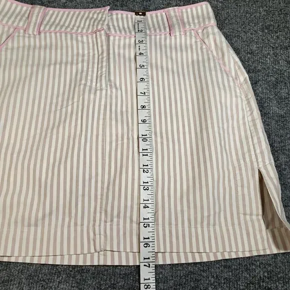 GGblue Skort Size 4 Beige White Stripe Golf Tennis Pickleball Athletic - Picture 6 of 9
